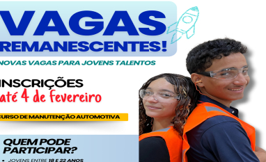 Vagas remanescentes para o Programa Jovem Aprendiz Clealco