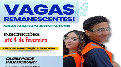 Vagas remanescentes para o Programa Jovem Aprendiz Clealco