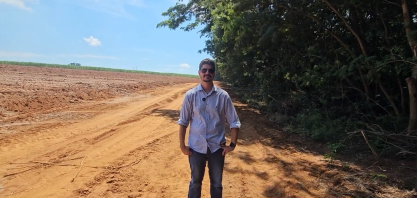 Aceiro com 10 m de largura na Beggio Lorenzo Agropecuária contribui para não disseminar incêndios