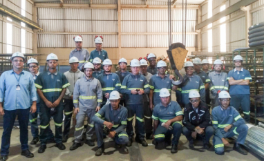 Colaboradores da Usina Estiva fazem treinamento para manuseio de ponte rolante