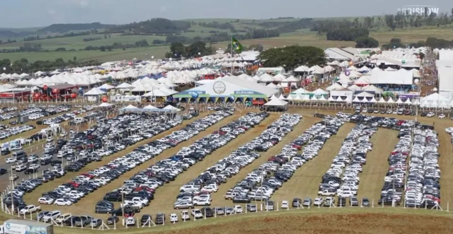 Vista aérea da Agrishow, a maior feira de agronegócio da América Latina  • Reprodução: Instagram