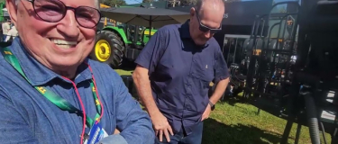 Na Agrishow 2026, Edilson Maia apresentou o Bisturi Canavieiro para Beto Artioli